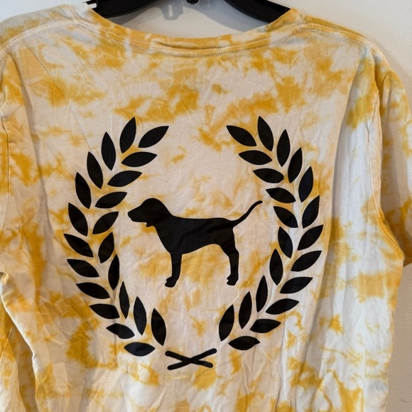 VS PINK women’s yellow tie-dye tee shirt Sz XS - Picture 6 of 6